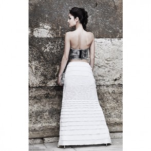 Texture maxi skirt