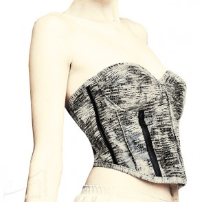 Printed Leather Corset