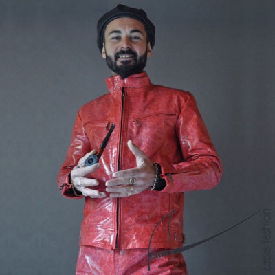 Raspberry Red-Leather Jacked